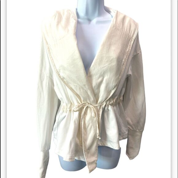 Young Fabulous & Broke White Drawstring Oversized Hooded Jacket - Picture 5 of 11